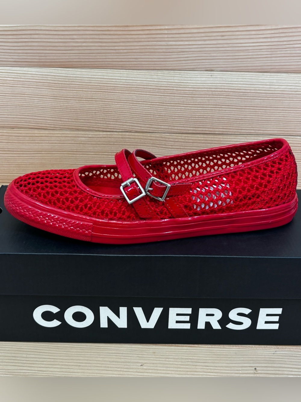 Converse Chuck Taylor All Star Dainty Mary Jane Knit Red A16568C CTAS Woman’s 9